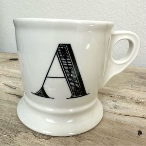 Anthropologie Monogram A Initial Coffee Mug Cup
